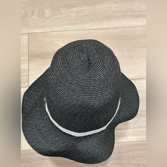 Borsalino Ladies Floppy Sun Fashion Hat Woman\'s Black PAGLIA 100％ Maid in Italy main image 4